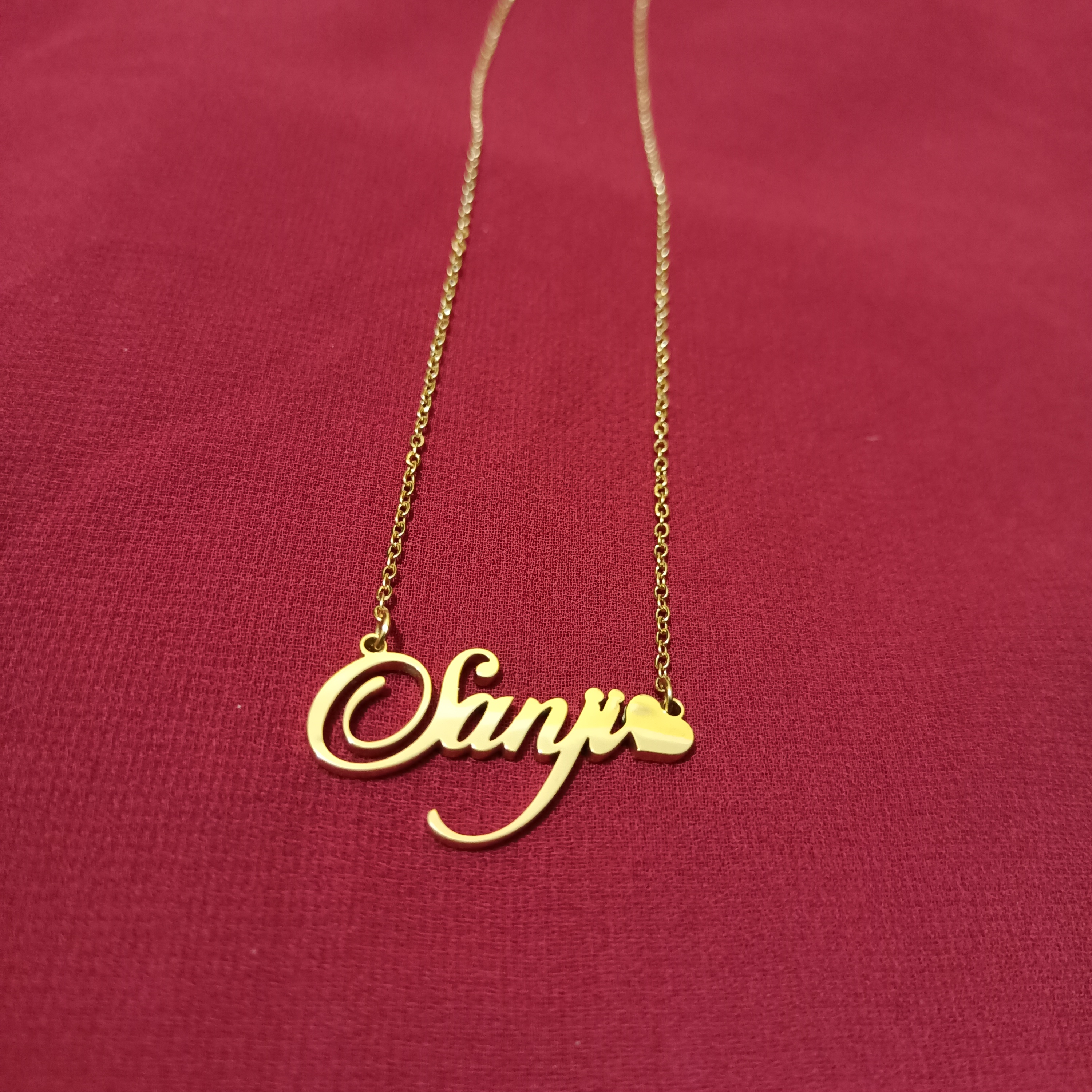 Nababali Gold " Sanji " Style Name Necklace Gifts For Her